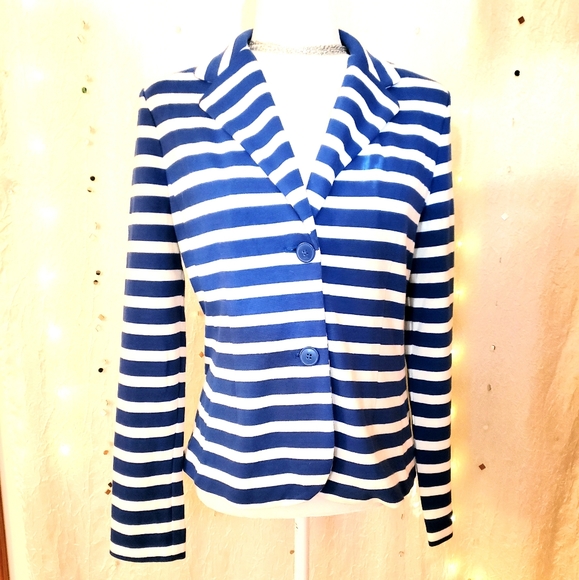 Gap Spring Blazer size small blue and white stripe - Picture 1 of 2